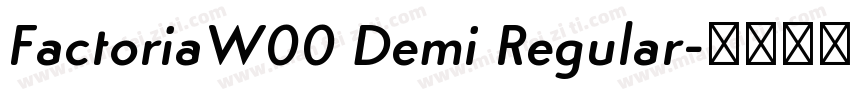 FactoriaW00 Demi Regular字体转换